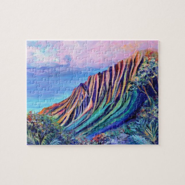 Kalalau Valley Kauai Rainbow Fantasy rompecabezas (Horizontal)