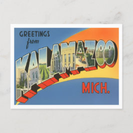 Kalamazoo, postal de las grandes letras de la cose