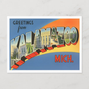 Kalamazoo, postal de las grandes letras de la cose