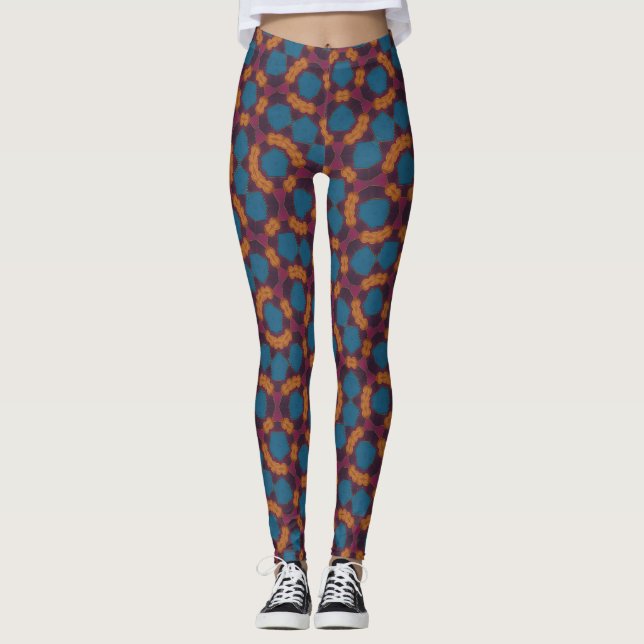 Kaleidoscope Floral Half-Print Leggings (Anverso)