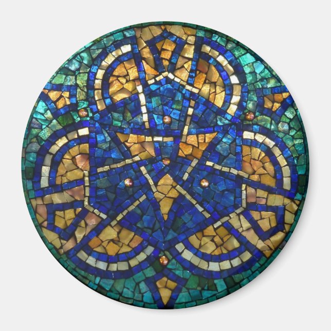 "Kaleidoscope", imán de mosaico de vidrio templado (Frente)