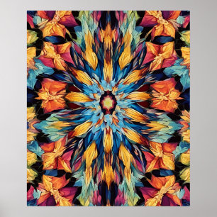 Kaleidoscope Patrón Posters para decorar el hogar