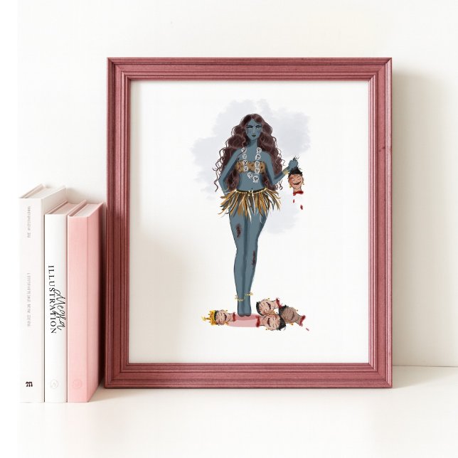 Kali maa dibujada a mano, arte indio (Subido por el creador)