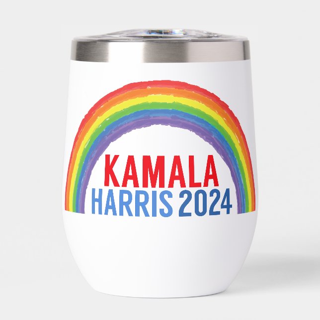 Kamala Harris 2024 Derechos LGBTQ arcoiris (Frente)