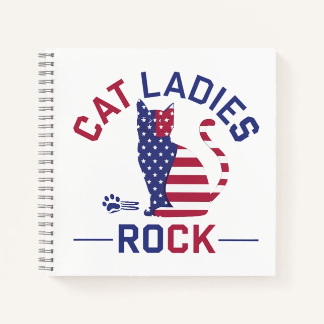 ¡KAMALA HARRIS CAT LADIES ROCK! Cuaderno (Anverso)
