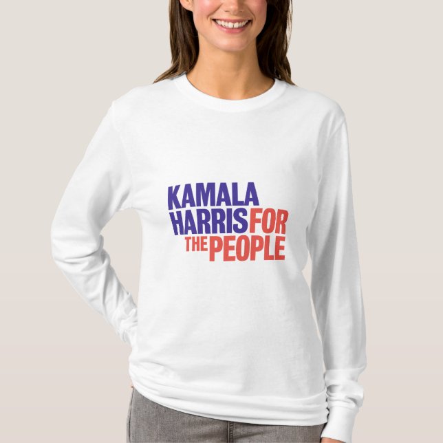 Kamala Harris por la camiseta de manga larga del p (Anverso)