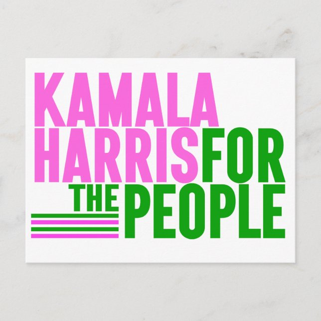 Kamala Harris por la postal popular (Anverso)