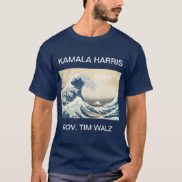 KAMALA HARRIS TIM WALZ Camiseta de ONDA AZUL