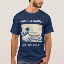 KAMALA HARRIS TIM WALZ OLA AZUL 2024 Camiseta
