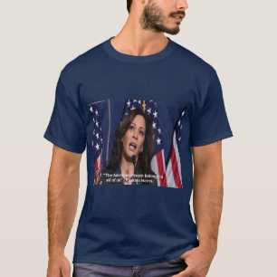 Kamala Harris y camiseta de hombre con cita del su