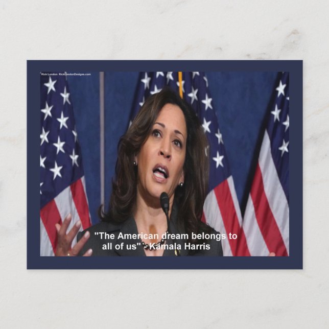 Kamala Harris y la tarjeta postal de la cita de Su (Anverso)