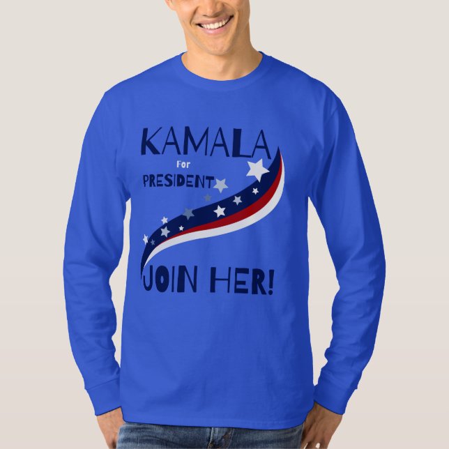 ¡Kamala Por La Presidenta, Únete A Ella! Camiseta (Anverso)