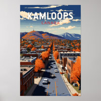 Kamloops Canadá Viajes Arte Vintage