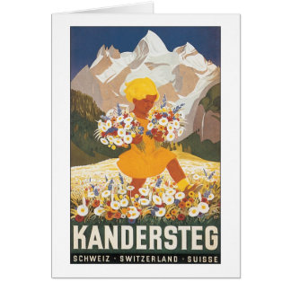 Kandersteg Suiza Vintage Travel Poster