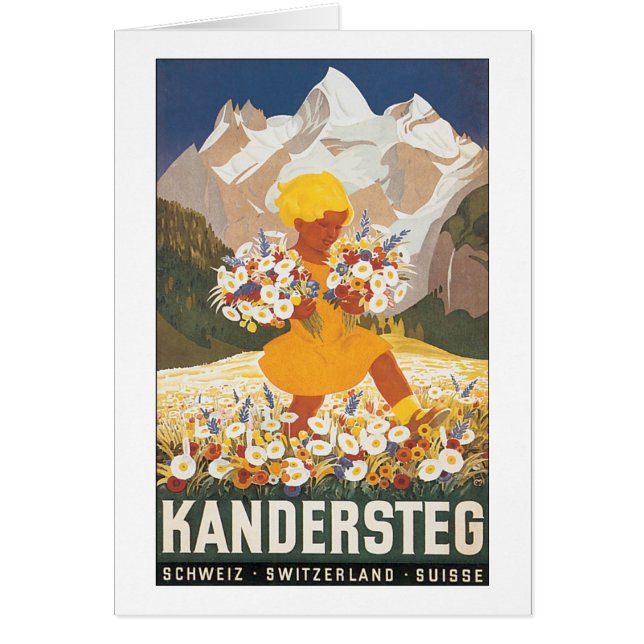 Kandersteg Suiza Vintage Travel Poster (Frente)
