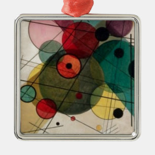 Kandinsky Abstract Circles Ornamento cerámico