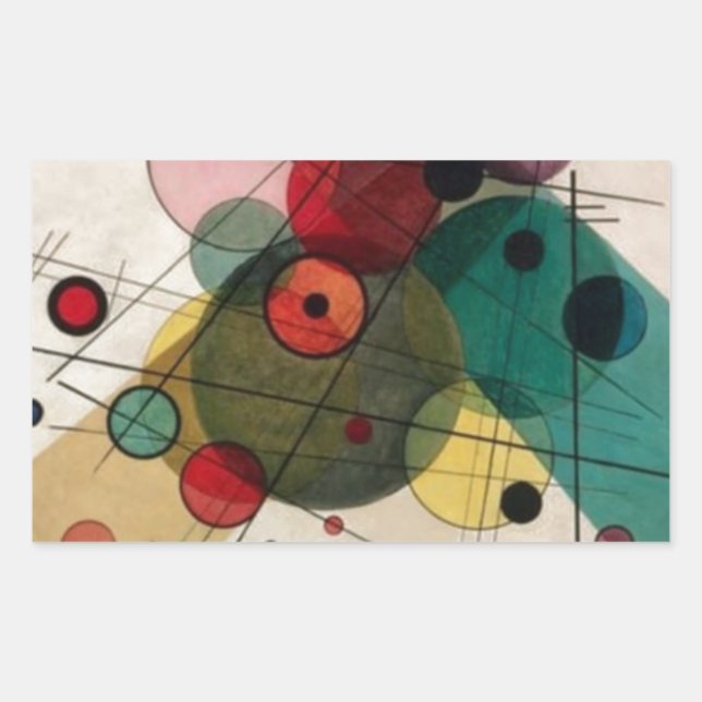 Kandinsky Abstract Circles Pegatina (Anverso)