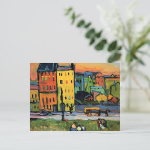 Kandinsky - Casas en Múnich Tarjeta postal