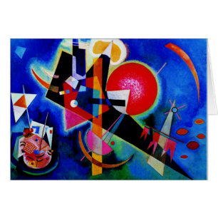 Kandinsky con pintura abstracta azul
