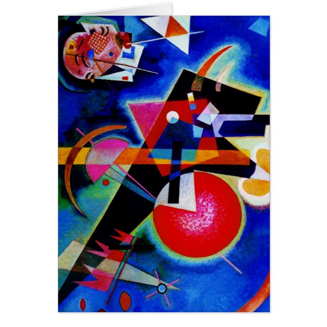 Kandinsky con pintura abstracta azul (Frente)