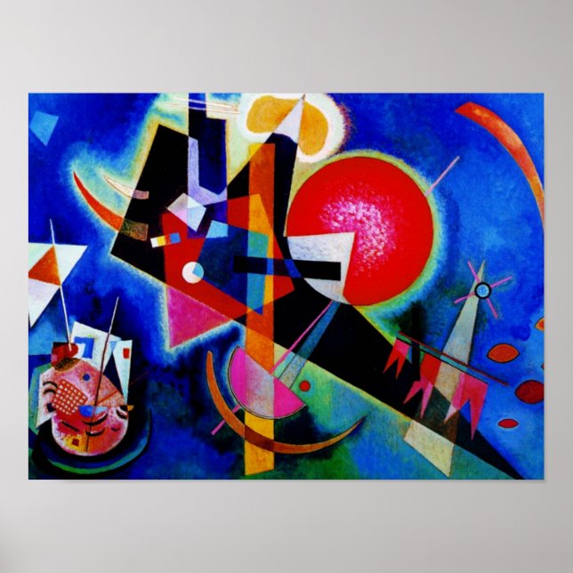 Kandinsky En Azul Resumen Poster De Arte (Frente)