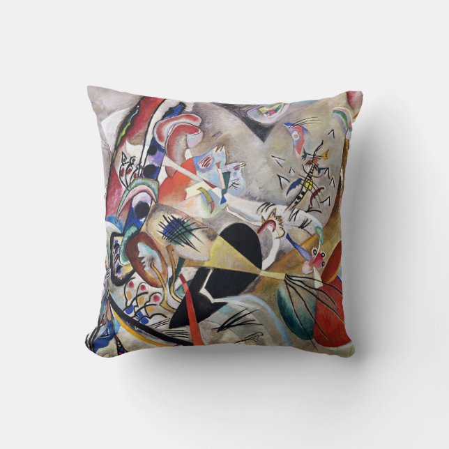 Kandinsky en Cojín decorativo gris (Anverso)