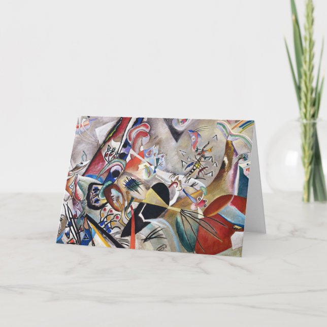Kandinsky en tarjeta de felicitación gris (Anverso)