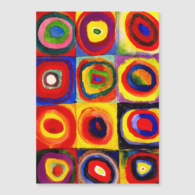 Kandinsky Farbstudie Quadrate Squares Círculos Art (Anverso)