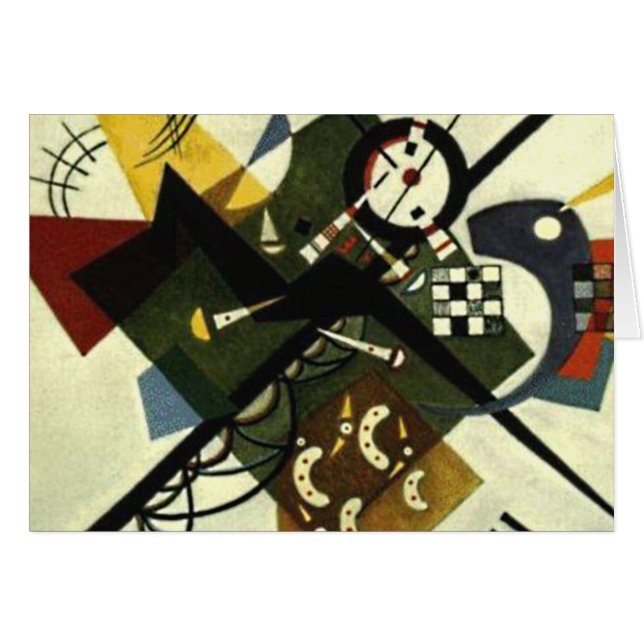 Kandinsky Sobre La Tarjeta De Pintura Abstracta De (Anverso (Horizontal))