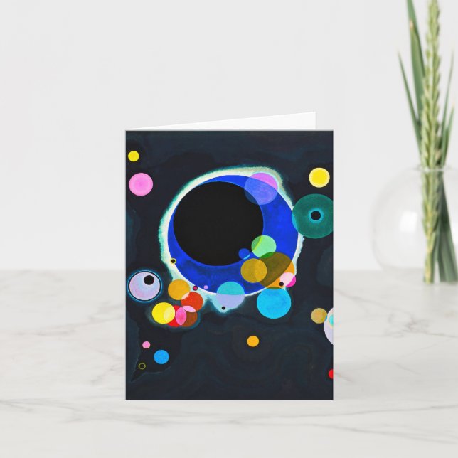 Kandinsky Tarjeta de Nota de Varios Círculos (Anverso)