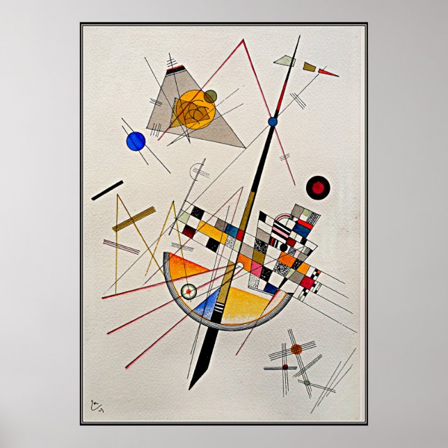 Kandinsky - Tensión Delicada, arte abstracto (Frente)