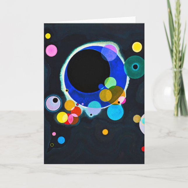 Kandinsky Varias Círculos Tarjeta De Saludo (Anverso)