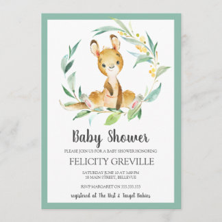 Kangaroo Bush Baby | Invitaciones a la ducha para 