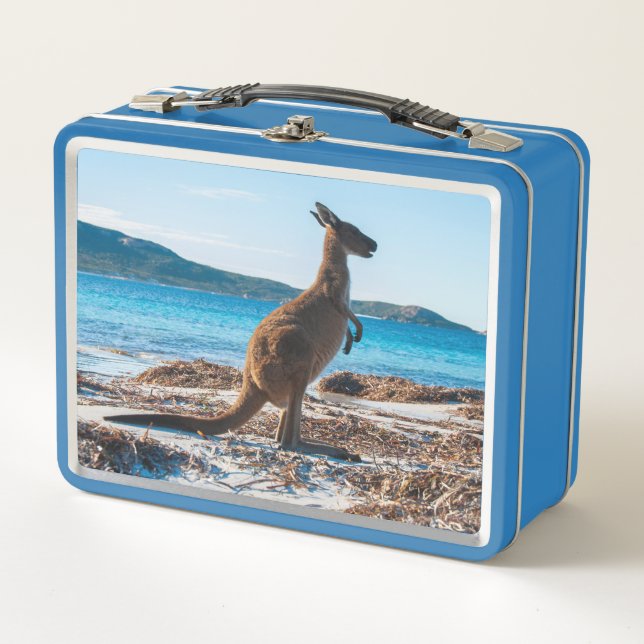 Kangaroo en la playa Lucky Bay Australia (Anverso)