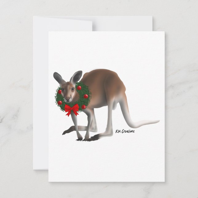 Kangaroo - tarjeta de vacaciones (Anverso)