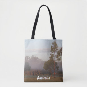 Kangaroos en la bolsa de tota de niebla