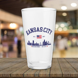 Kansas City Flag & Skyline Design Cool Midwest