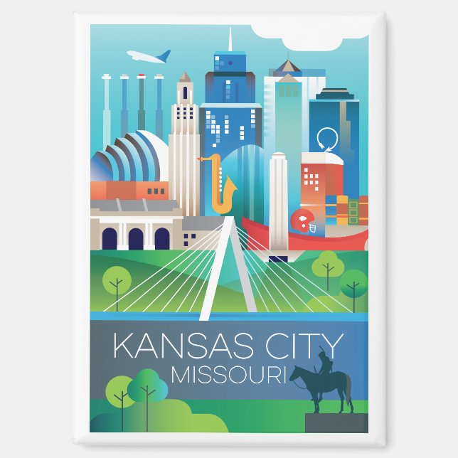 Kansas City, imán de refrigeración de Missouri (Anverso)