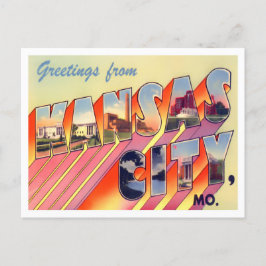 Kansas City, Missouri, postal de las grandes letra
