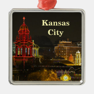 Kansas City Plaza ilumina ornamento Metalizado