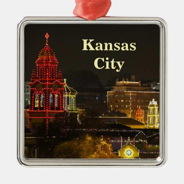 Kansas City Plaza ilumina ornamento Metalizado (Frente)