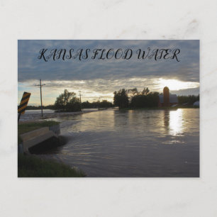 Kansas Flood water sobre una tarjeta de correo