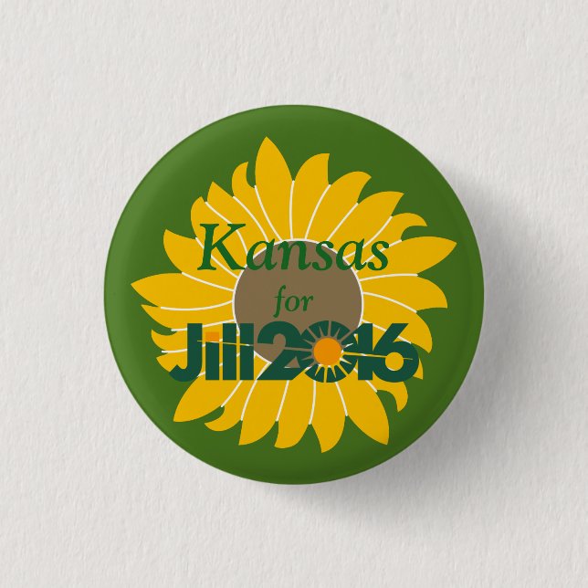 Kansas para el botón de Jill Stein (Anverso)