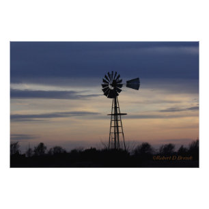 Kansas Sunset con nubes Foto Ampliación