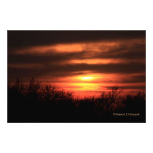 Kansas Sunset con nubes Foto Ampliación