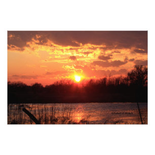 Kansas Sunset con una ampliación de foto de reflex