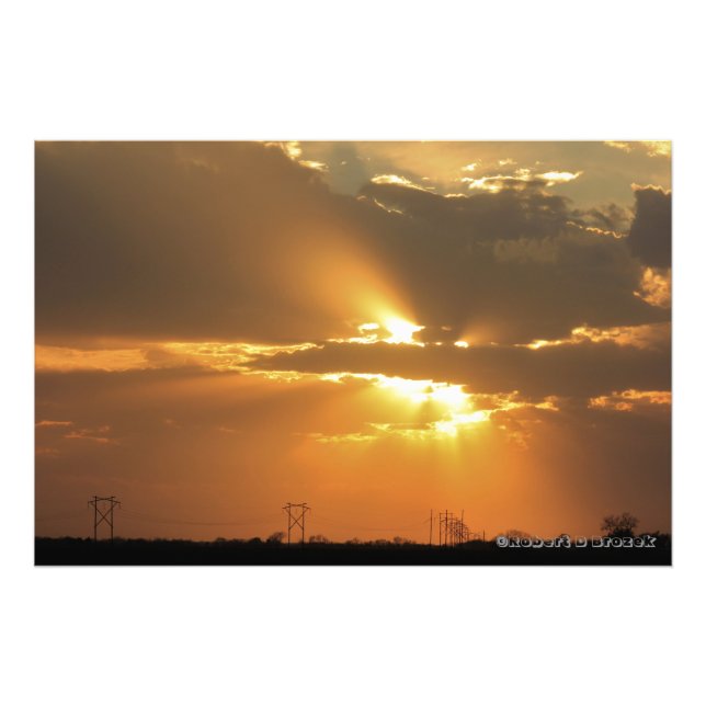 Kansas Sunset, Power Lines, Foto Ampliación. (Frente)