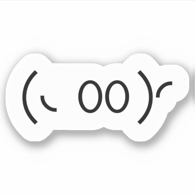 Kaomoji Ghost Pegatina de emoticonos japoneses (Anverso)