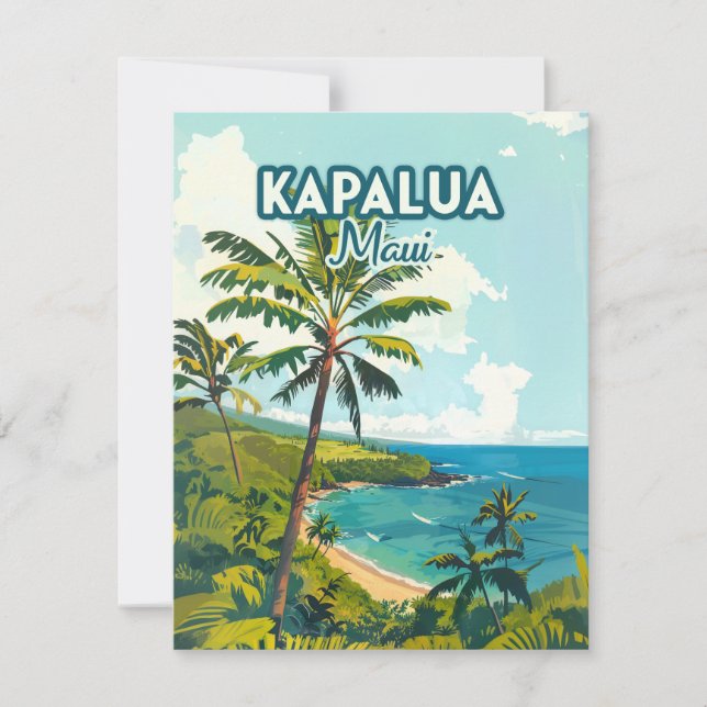 Kapalua Maui Hawaii Playa Bahía Tarjeta Vacacional