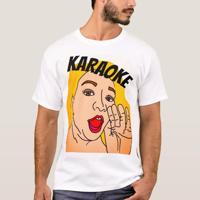 Karaoke llamando camiseta (Anverso)